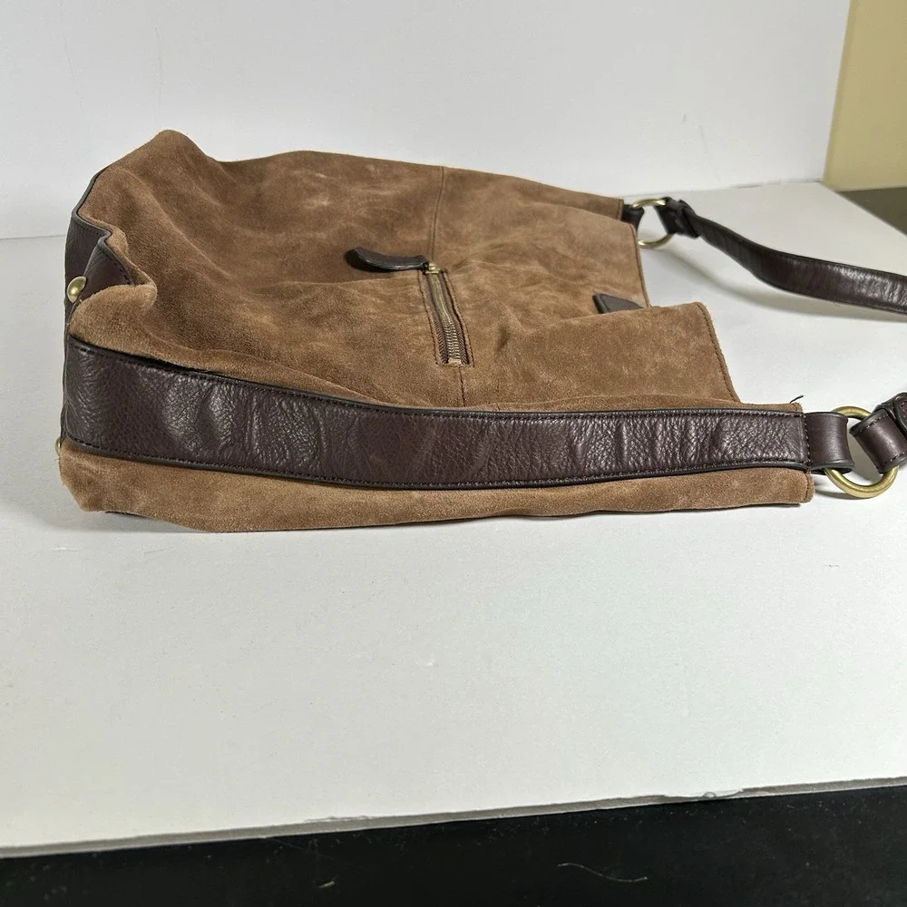 Frye Women's Purse Paige Hobo Tan Tote Bag Leather Suede Outdoor MSRP $358